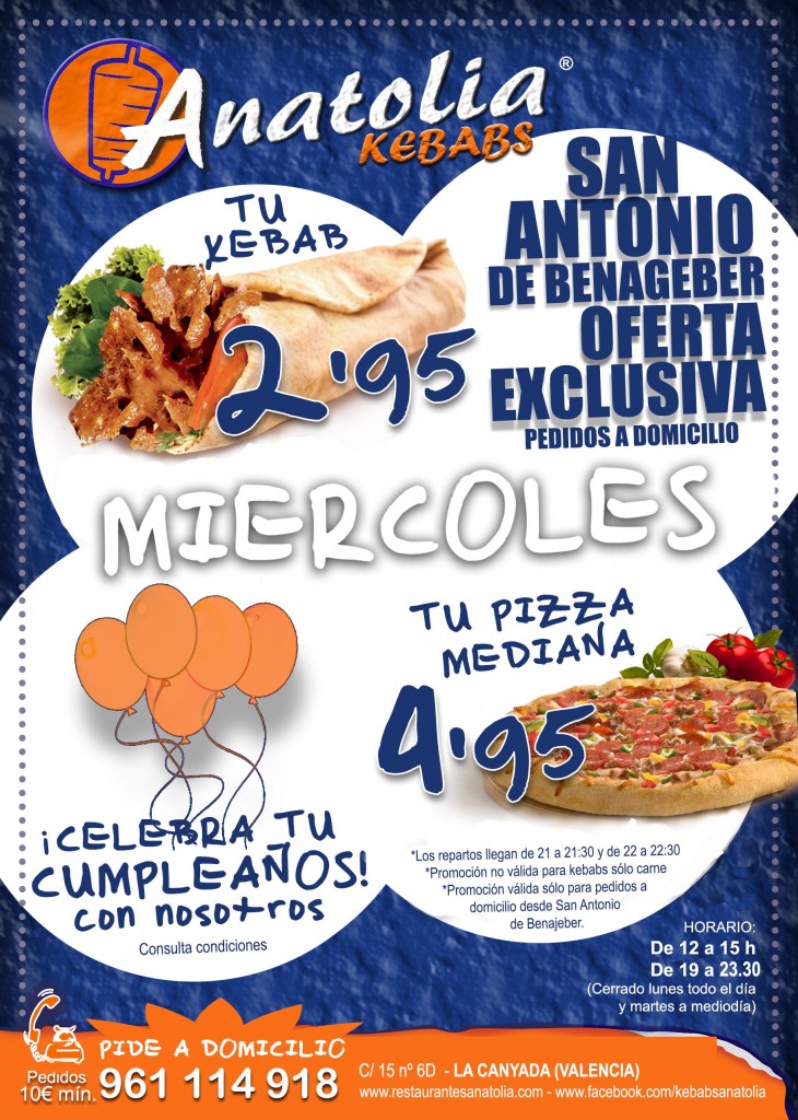 Anatolia Kebabs Cañada San Antonio